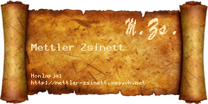 Mettler Zsinett névjegykártya